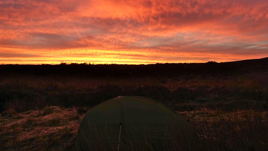 Sunrise at tent pitch