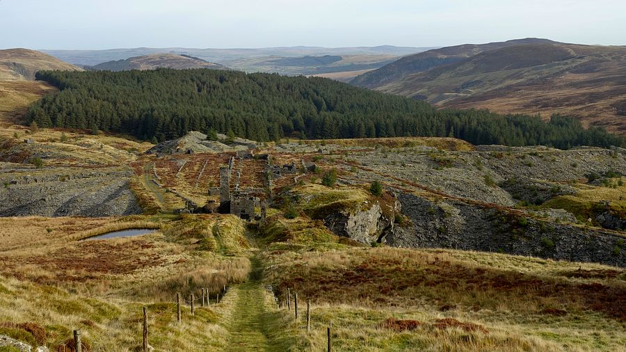 Rhiw-bach quarry from the incline