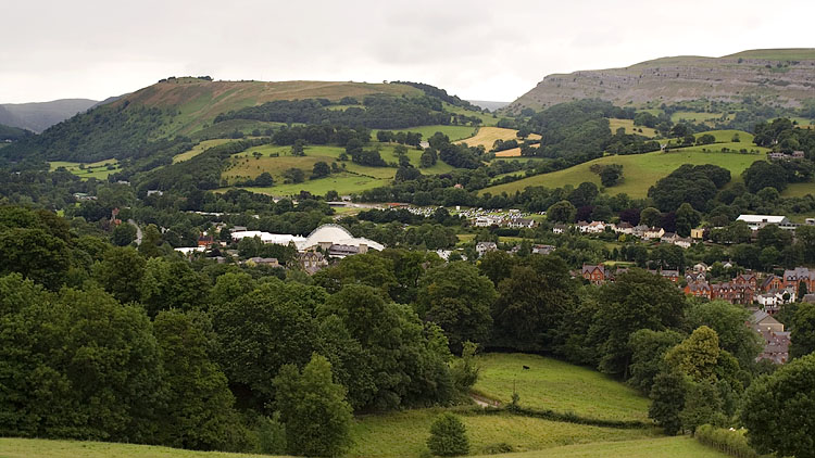 View over Llangollen from the North Berwyn Way