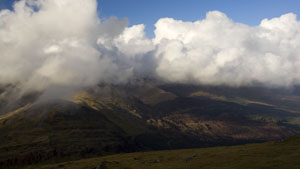 Turbulent clouds from Moel Hebog