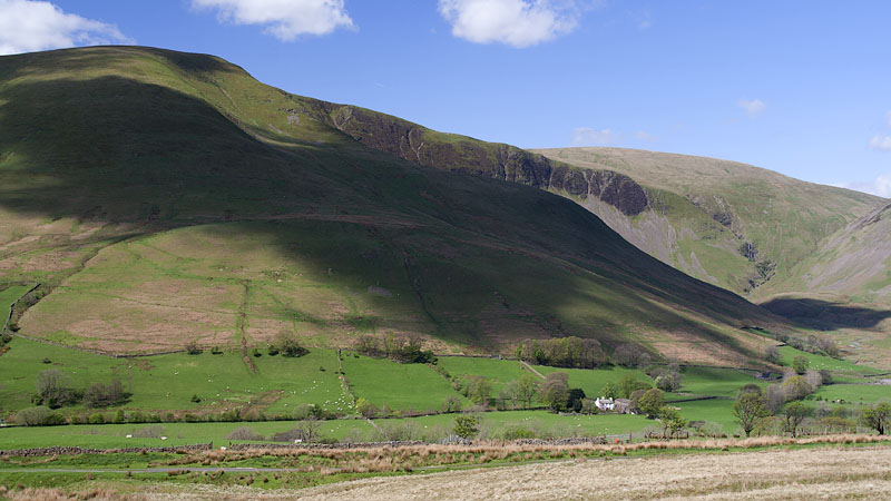 Cautley Crag from lower Baugh Fell Cautley Crag from lower Baugh Fell