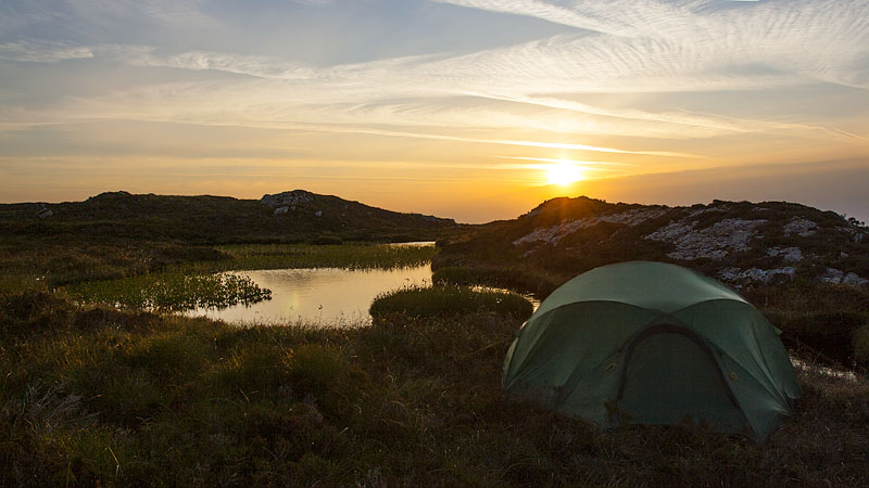 Sunrise at tent pitch Sunrise at tent pitch
