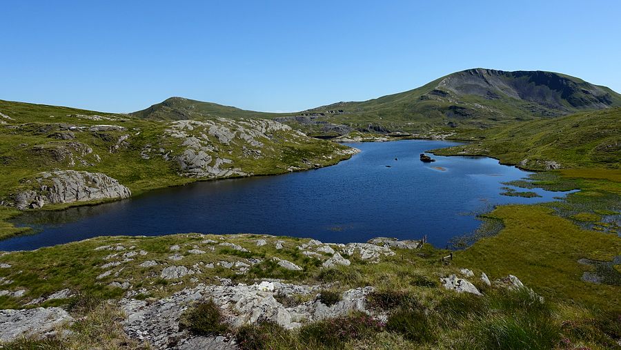 Llyn Cwm-corsiog & Moelwyn Mawr