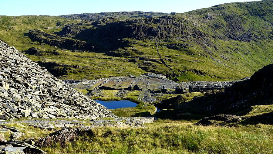 View back over Rhosydd quarry