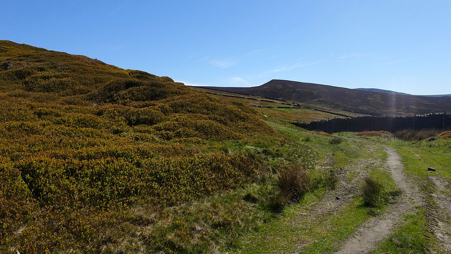 View along the path from Monks Road