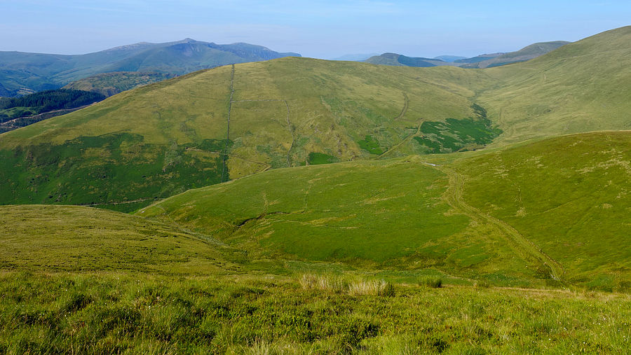 The Idris range appears from ascent of Pen Trum-gwr