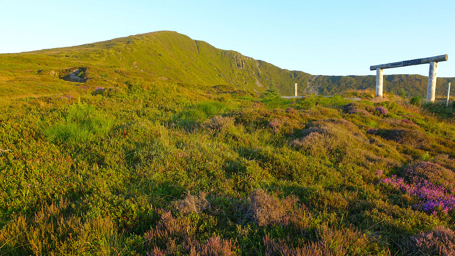 Early light on Tarren y Gesail from the pitch
